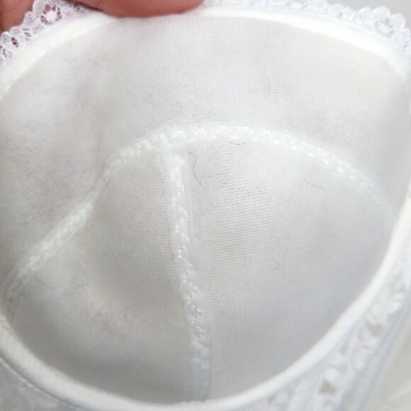 Fredericks Of Hollywood White Lace Strapless Bustier 38C Vintage Bra - Picture 8 of 12